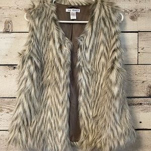 Say What? Faux Fur Vest size small